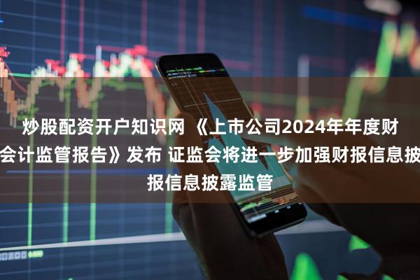 炒股配资开户知识网 《上市公司2024年年度财务报告会计监管报告》发布 证监会将进一步加强财报信息披露监管